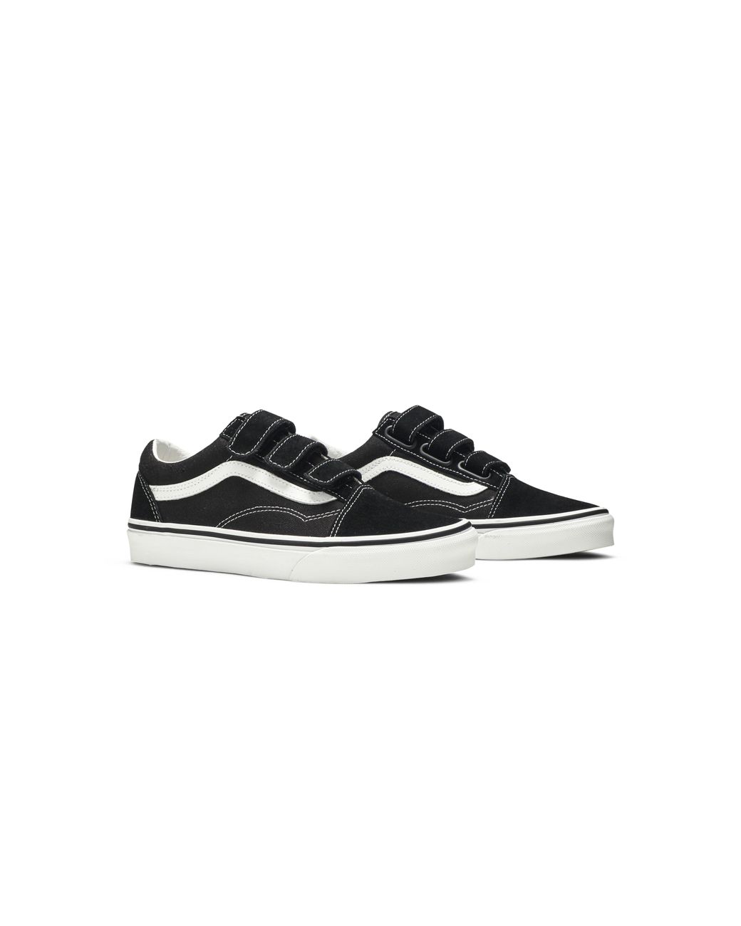 black and white old skool velcro vans