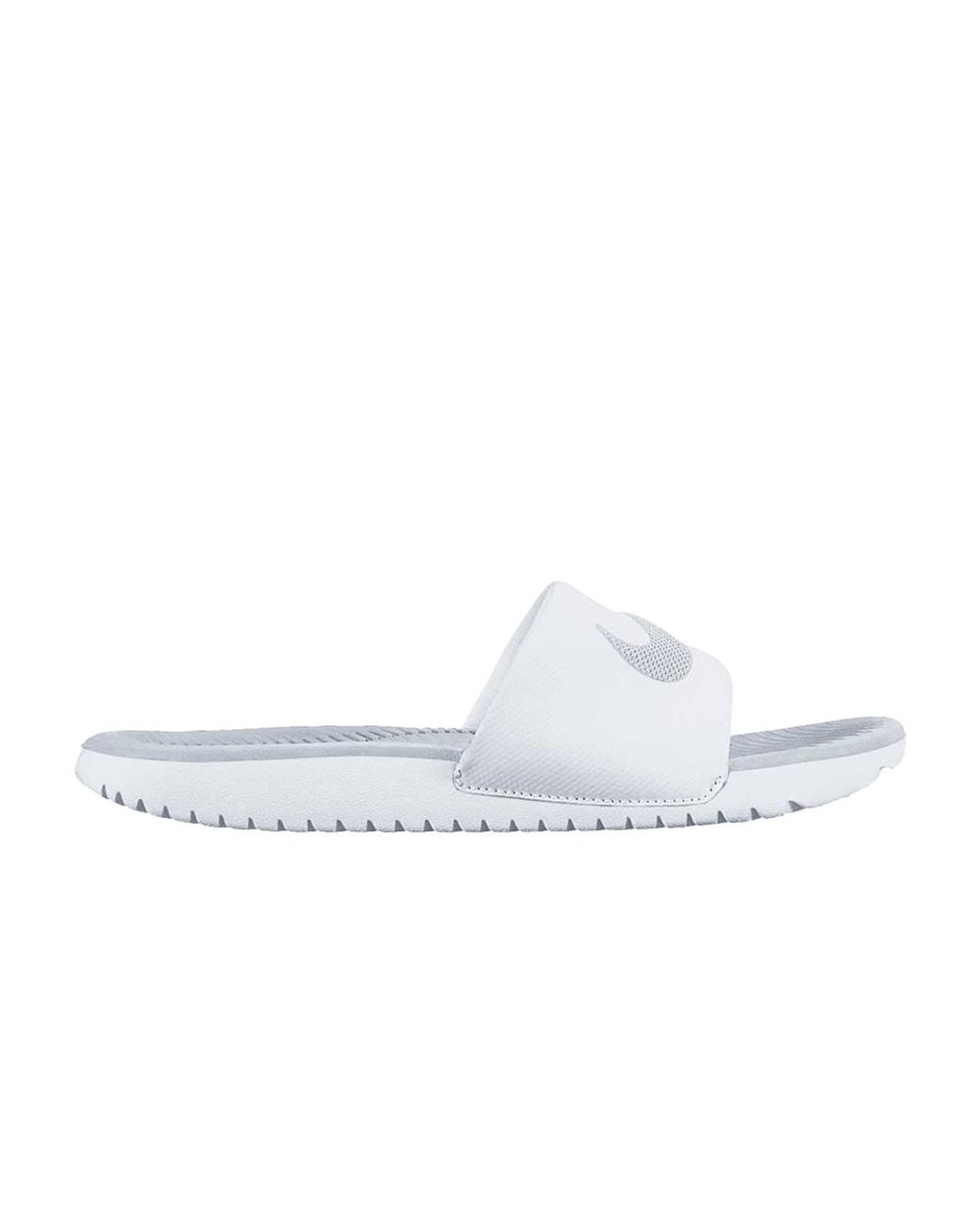 nike kawa slide men's white