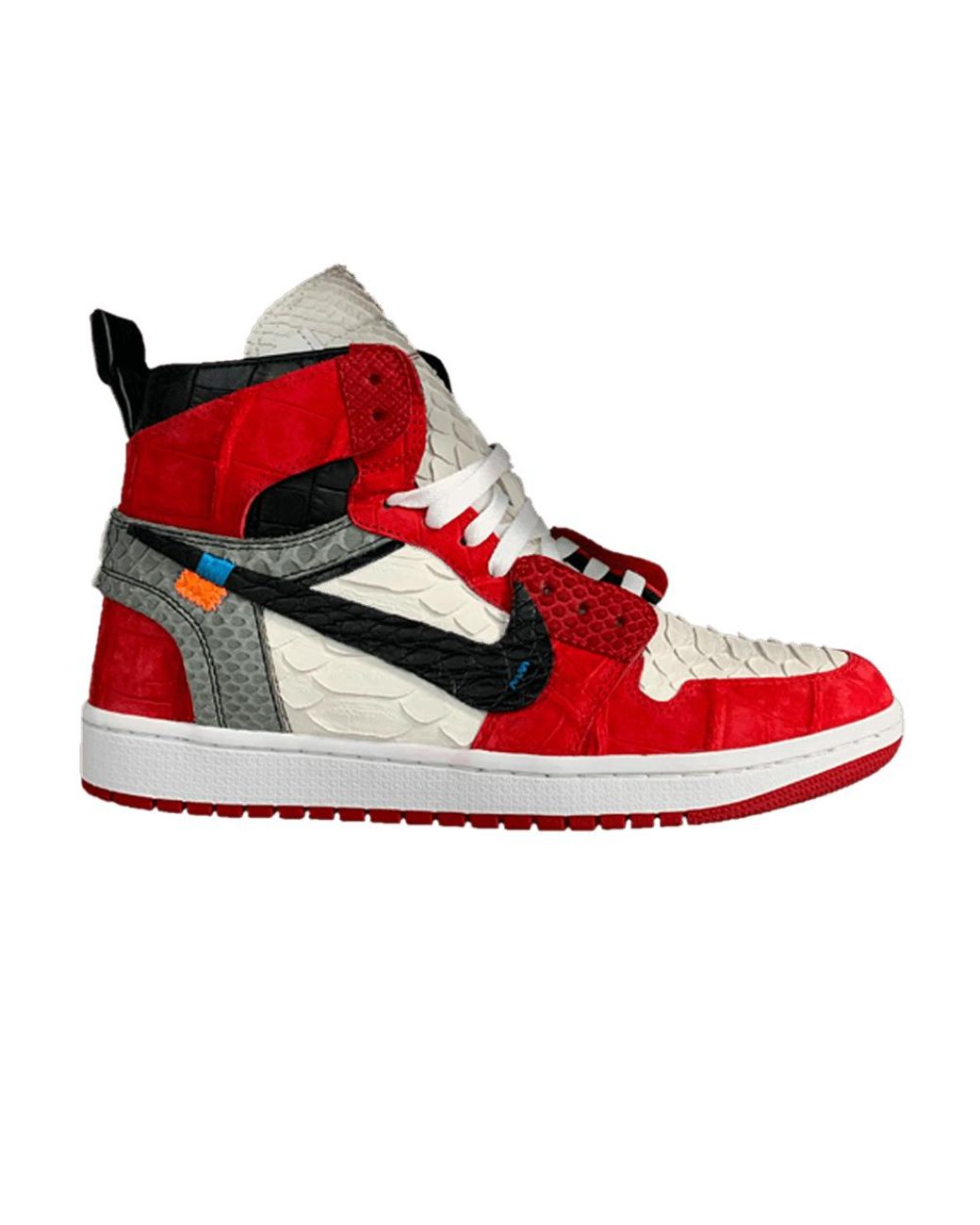 Nike The Shoe Surgeon X Off-white X 1 High Retro Lux 'chicago' in Red for  Men | Lyst