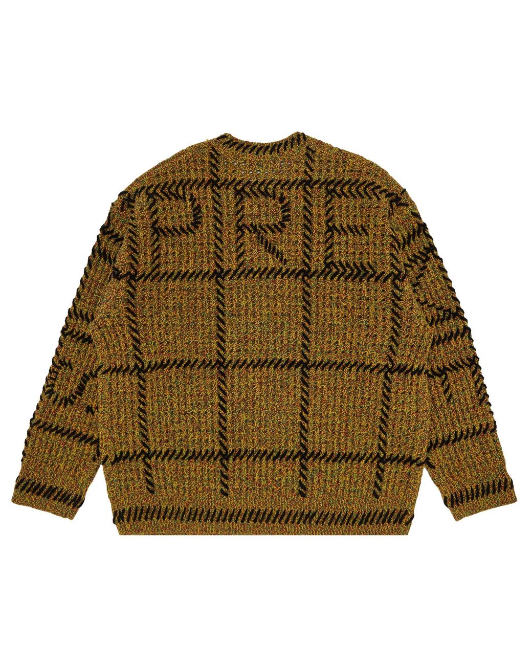 Supreme Men's Green Quilt Stitch Sweater 'yellow'