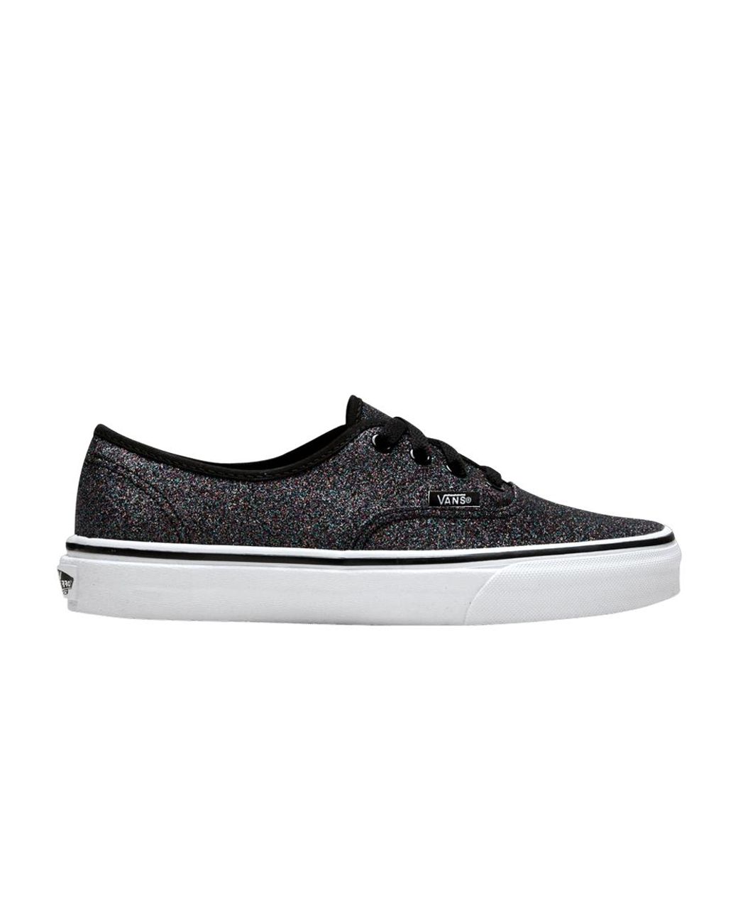 sparkly vans black