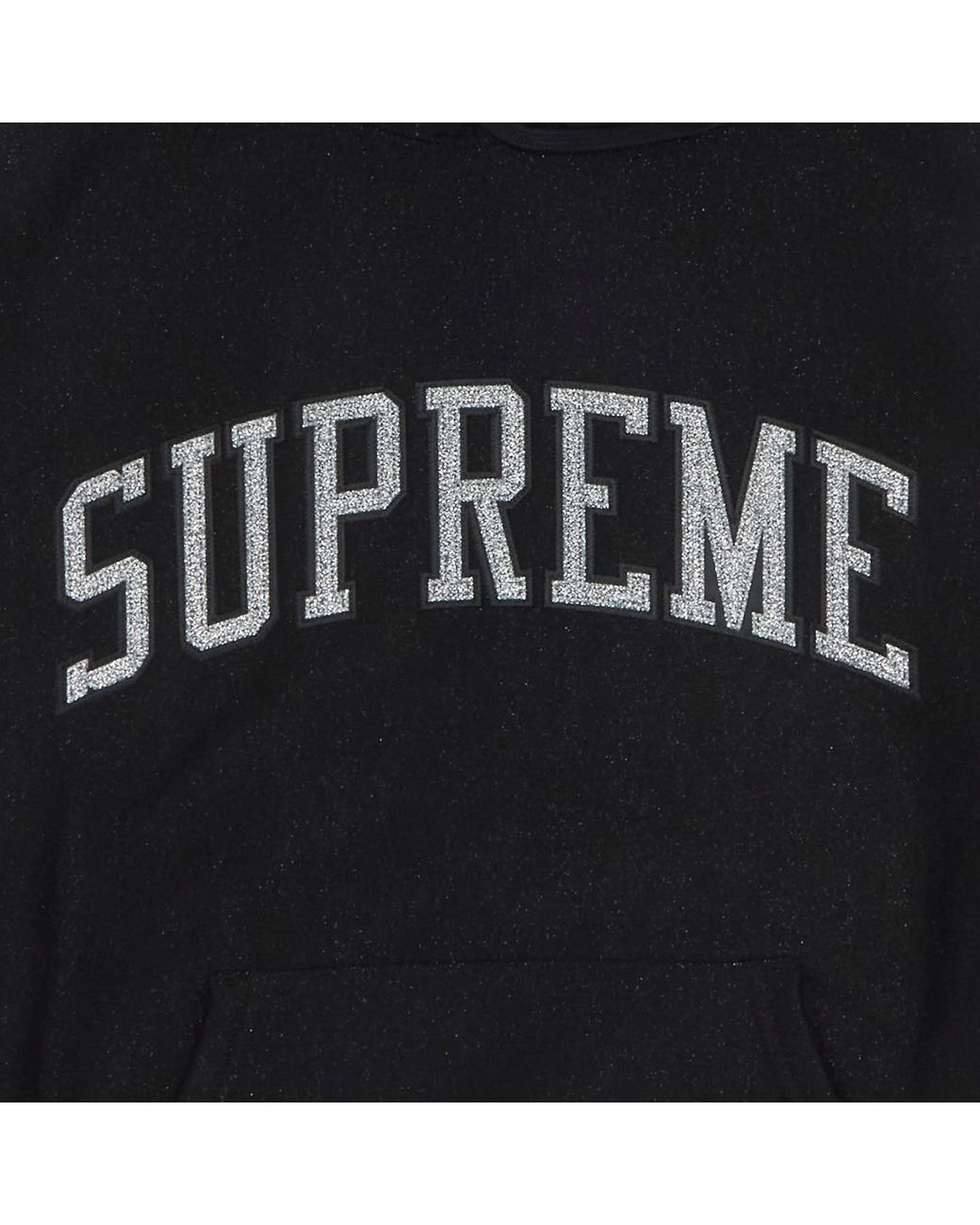 Supreme Men's Glitter Arc Hooded Sweatshirt 'black'