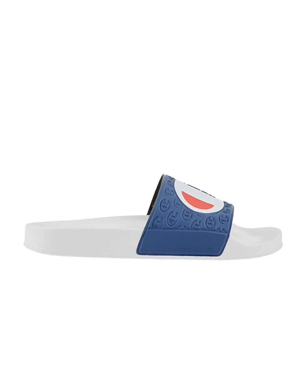Champion Multi Lido Slide 'white Navy in Blue for Men | Lyst