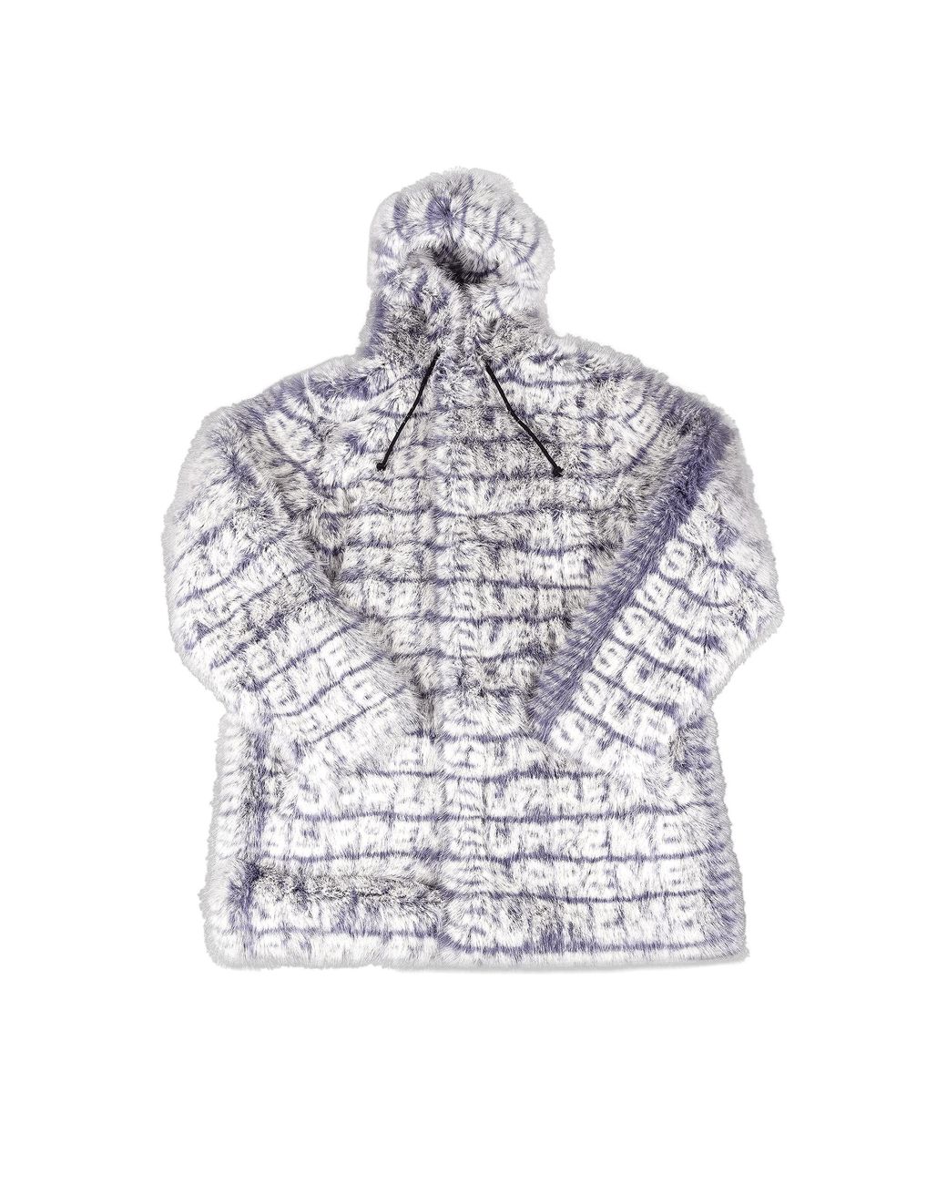 Supreme Faux Fur Hooded Coat 'purple' in Gray for Men | Lyst