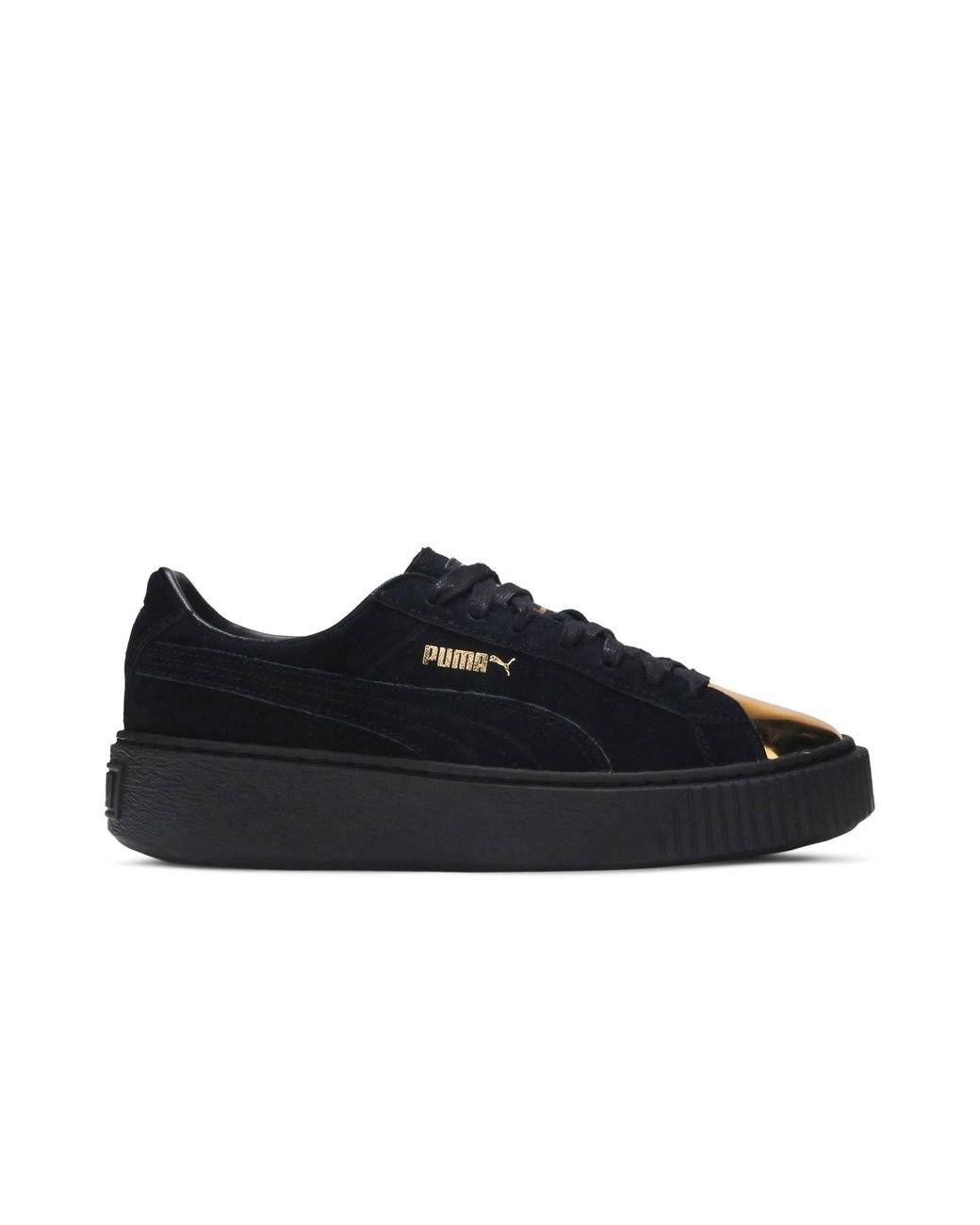 black puma platform sneakers