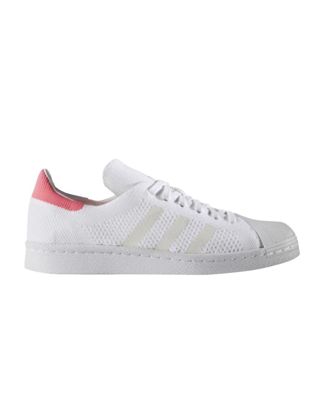adidas Superstar 80s Primeknit 'white Solar Pink' | Lyst