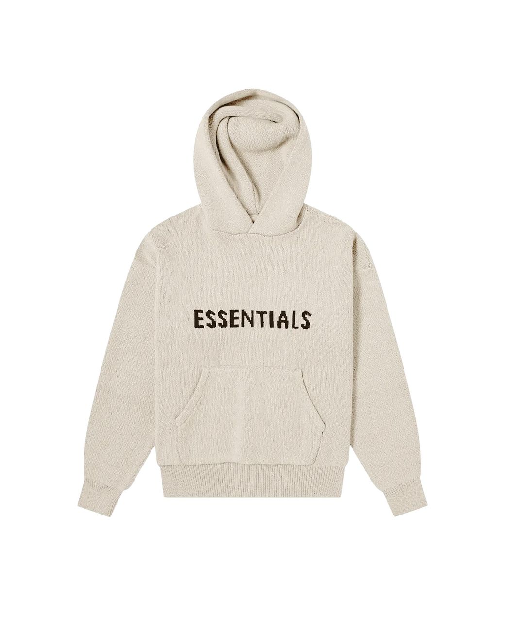 Fear of God ESSENTIALS Knit Hoodie 'moss' in White for Men | Lyst