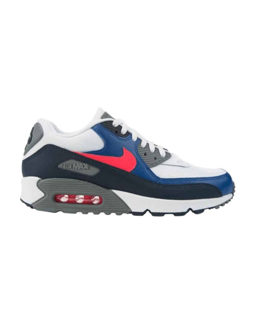 Nike Air Max 90 Essential 'white Solar Red Obsidian' in Blue for Men | Lyst