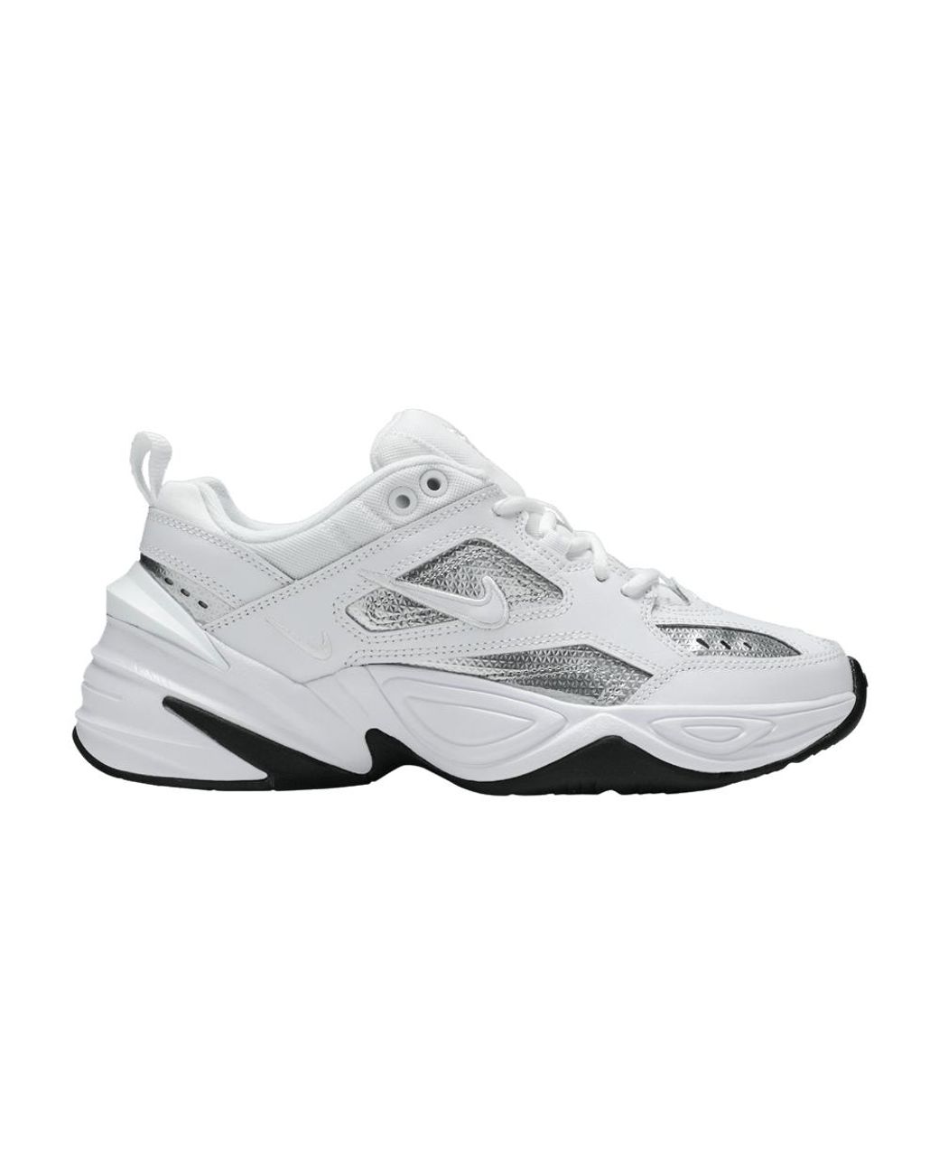 nike black and white m2k tekno trainers