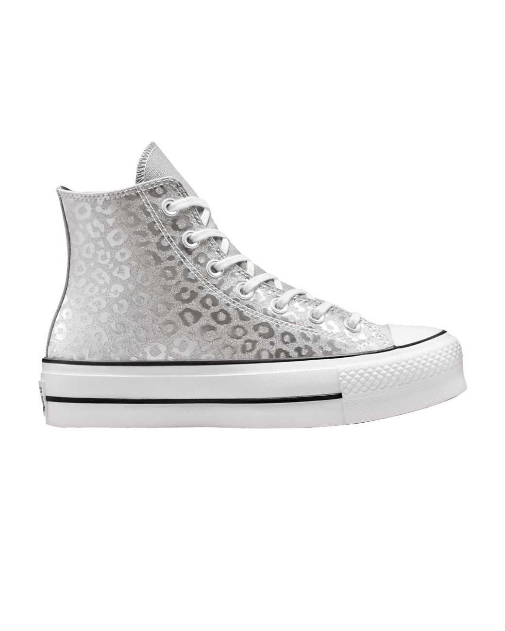leopard silver converse
