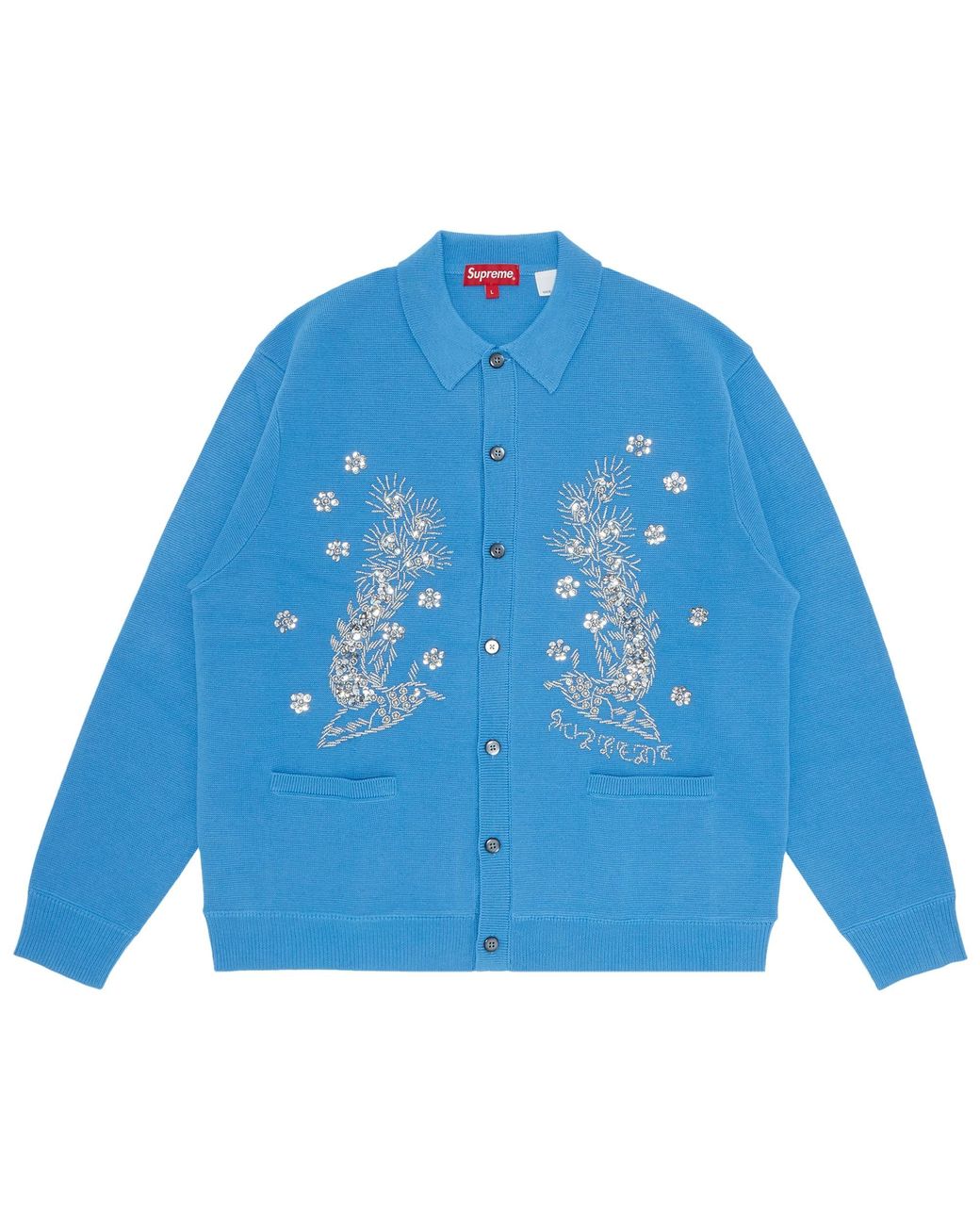 早割クーポン! supreme シュプリーム ビーズ Beaded Appliqu Cardigan