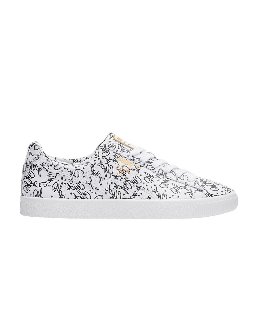 PUMA Clyde 'all Over Script Print' in White for Men | Lyst