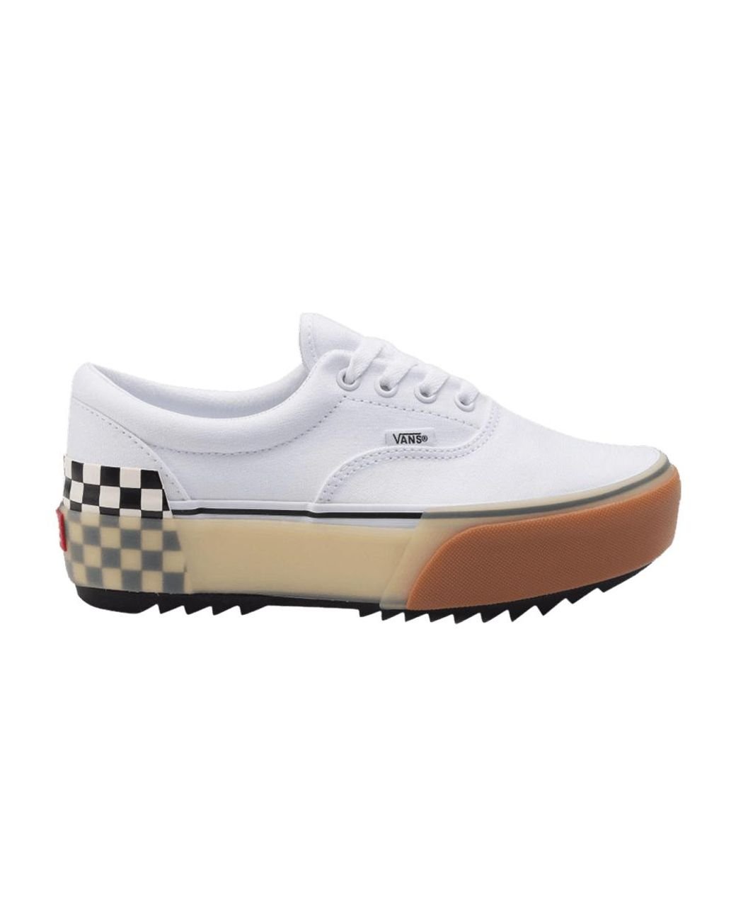 Vans Stacked 'white Checkerboard' for | Lyst