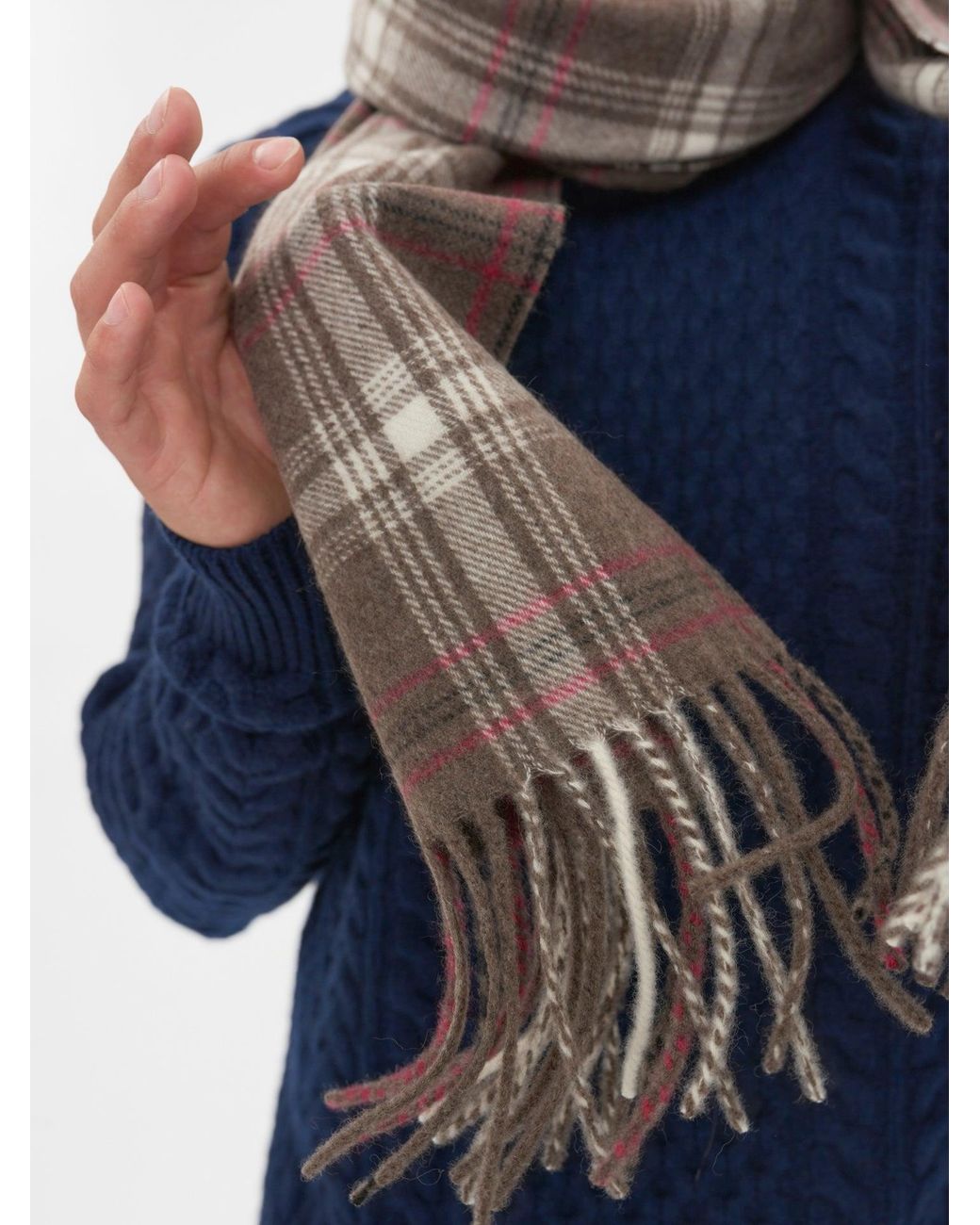 Gobi Cashmere Men's Classic Check Cashmere Scarf