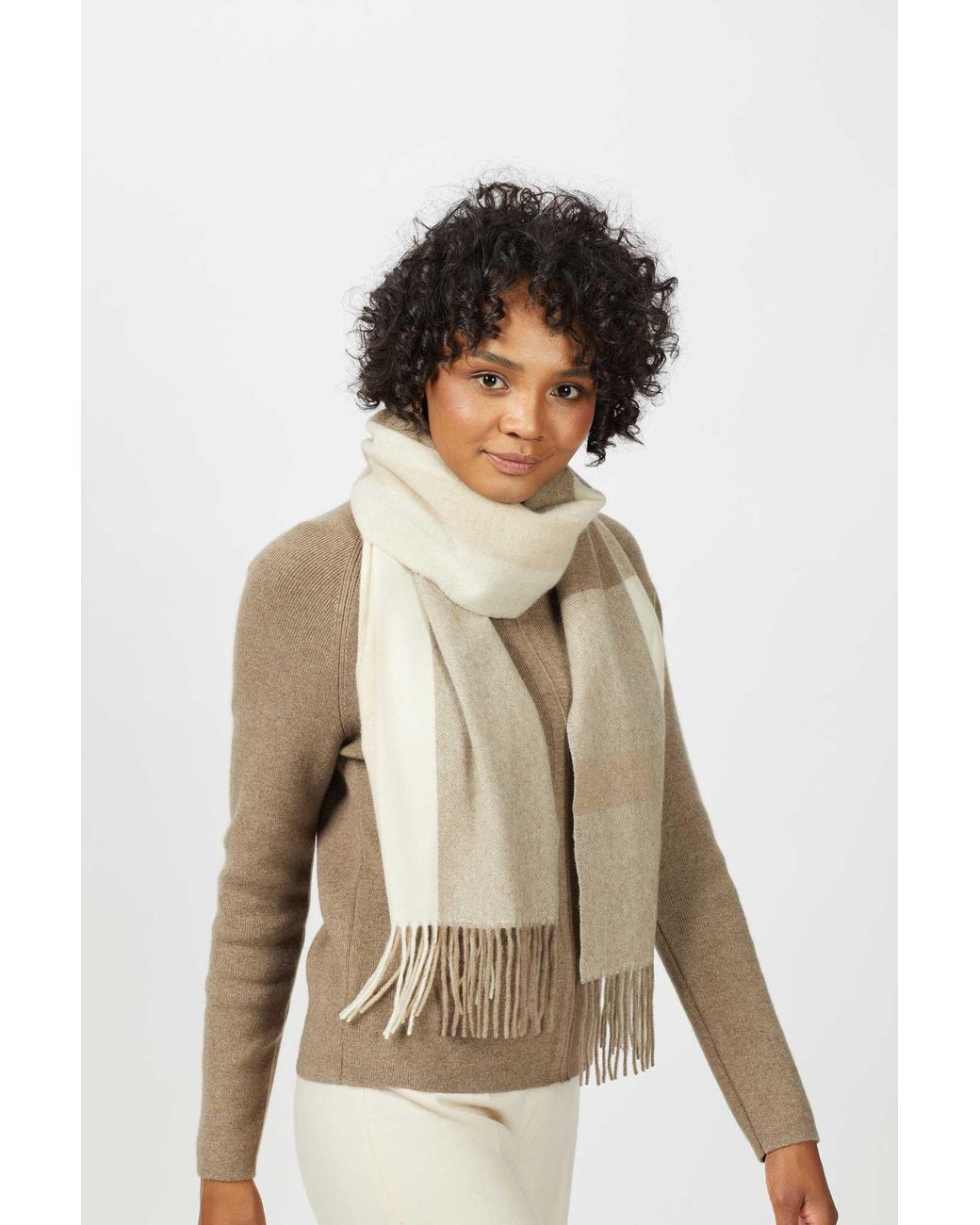 Gobi Cashmere USA Cashmere Classic Check Scarf Lyst