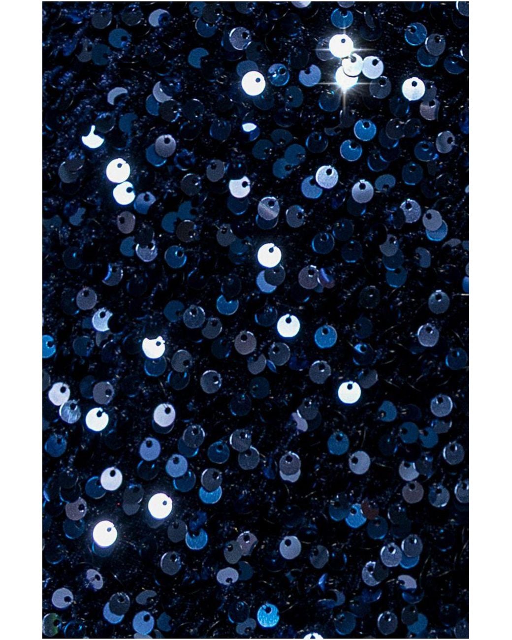 Goddiva Blue Multi Sequin & Velvet Bardot Midi Dress