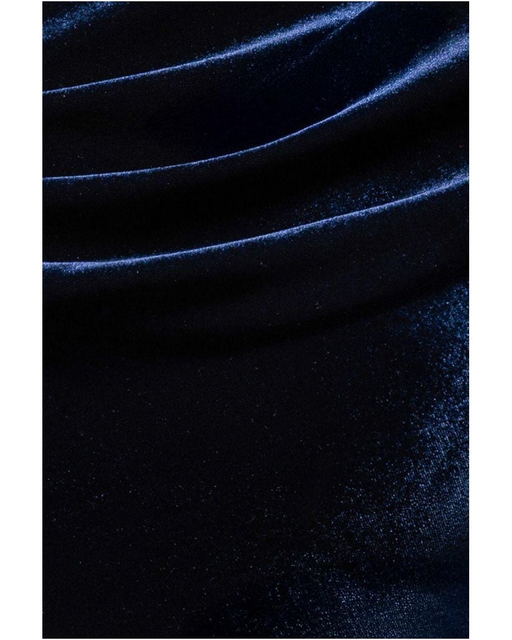 Goddiva Blue Cowl One Shoulder Velvet Maxi Dress