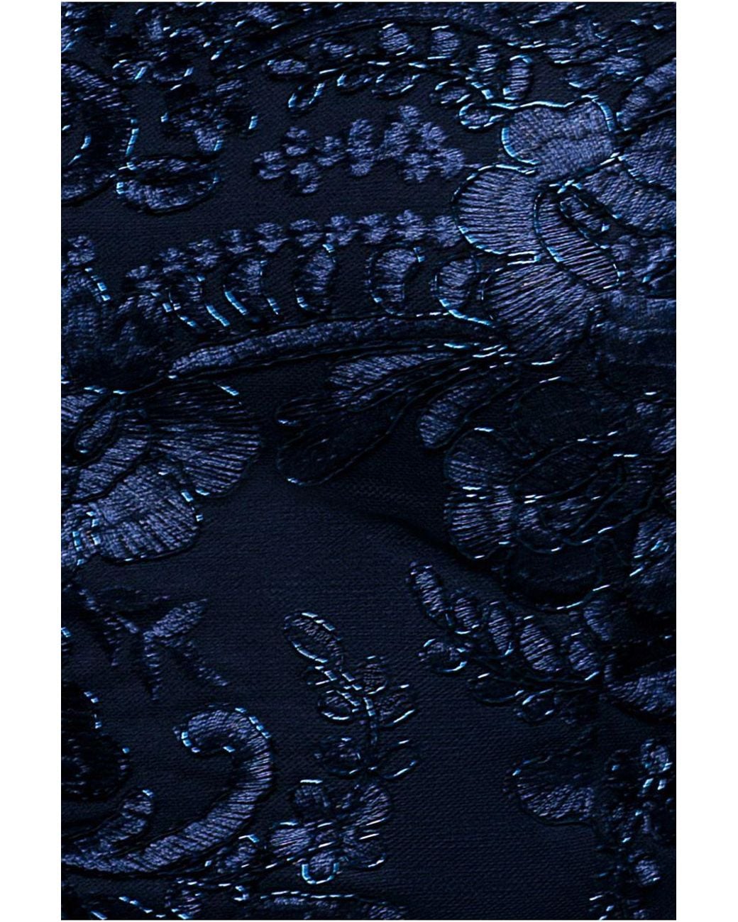 Goddiva Scallop Edge Corset Back Structured Lace Mini Dress in Blue | Lyst