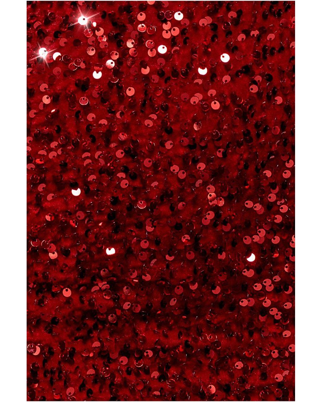 Goddiva Red Multi Sequin & Velvet Bardot Midi Dress