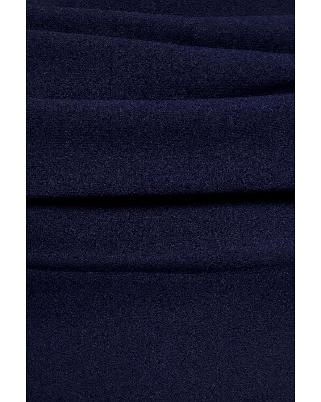 Goddiva Blue Off The Shoulder Cowl Neck Maxi Dress
