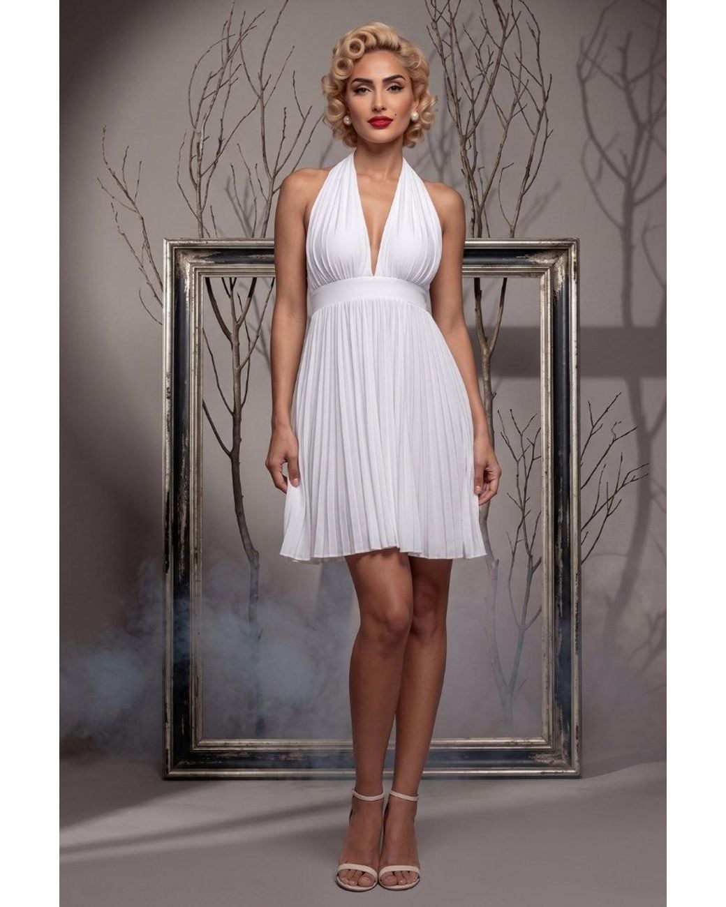 Goddiva Gray Multiway A-Line Mini Hollywood Bombshell Halloween Costume