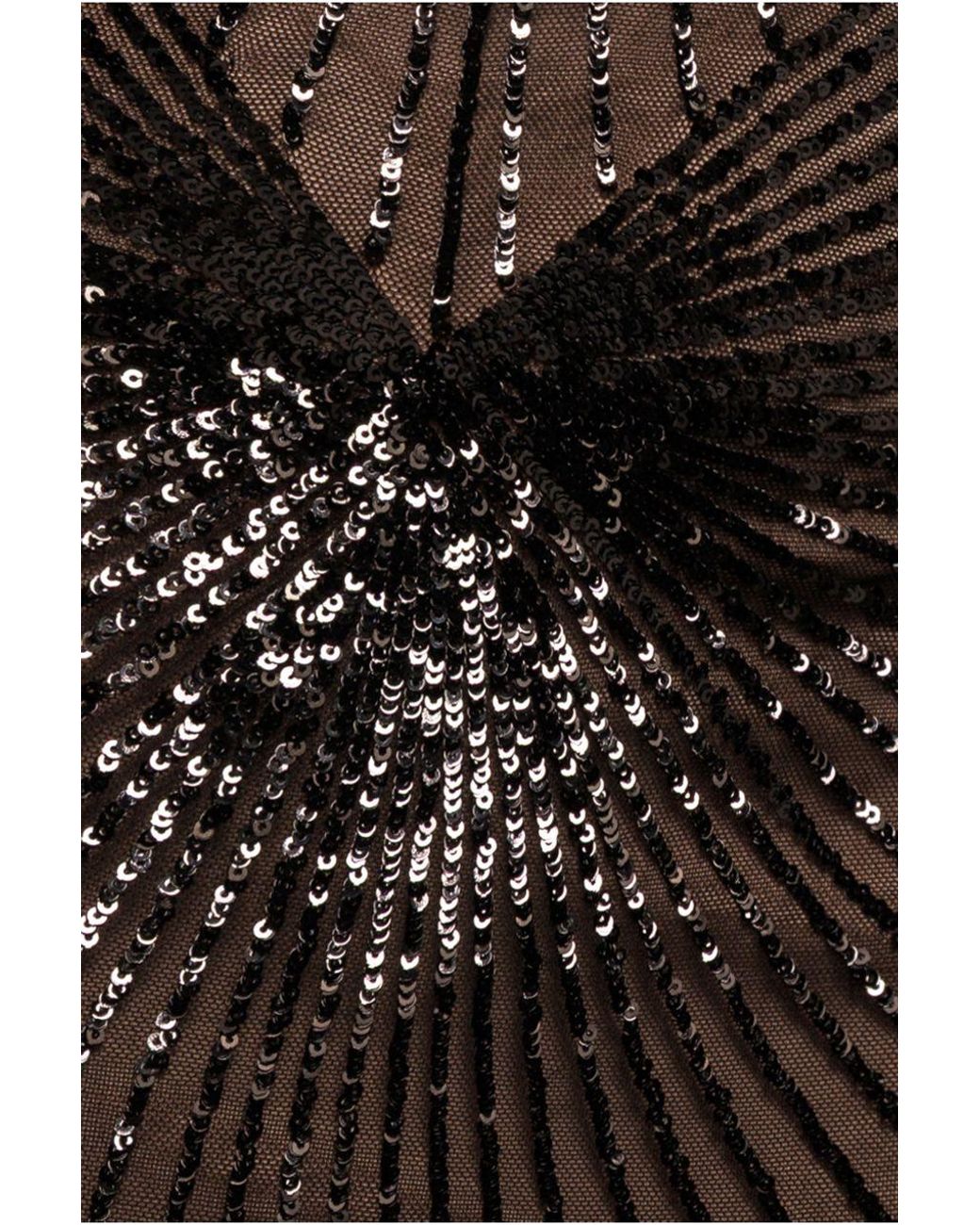Goddiva Black Starburst Sequin Maxi