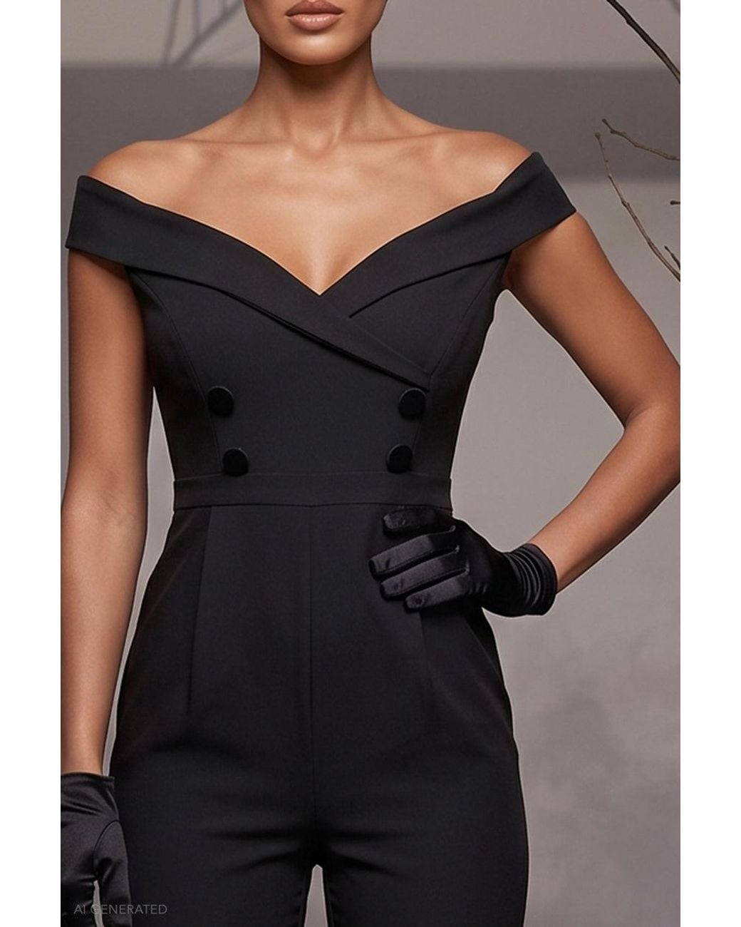 Goddiva Gray Off The Shoulder Jumpsuit Catwoman-Inspired Halloween Costume