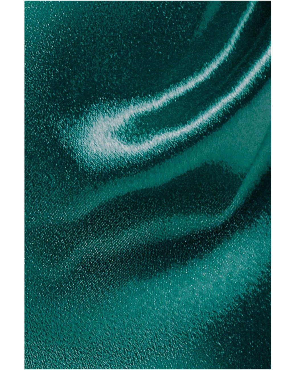 Goddiva Green Cowl Neck With Strappy Back Satin Maxi