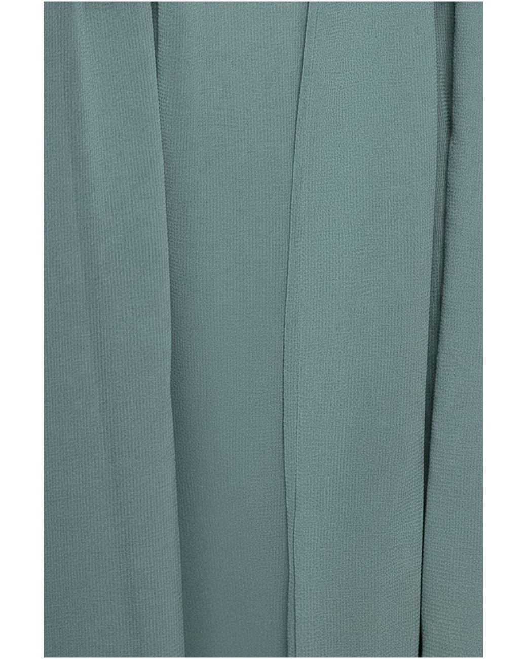 Goddiva Blue Sustainable Flutter Sleeve Chiffon Wrap Midi Dress