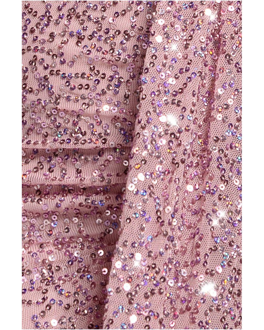 Goddiva Pink Plunge V-neck Sequin Maxi