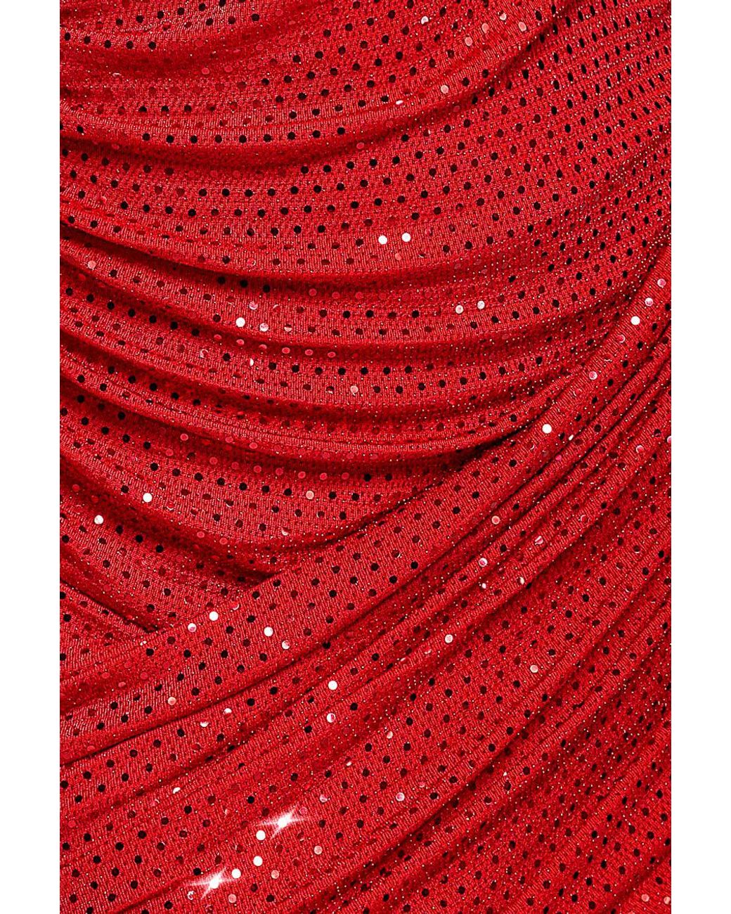 Goddiva Red One Shoulder Sequin Mini Pop Star Eras Halloween Costume