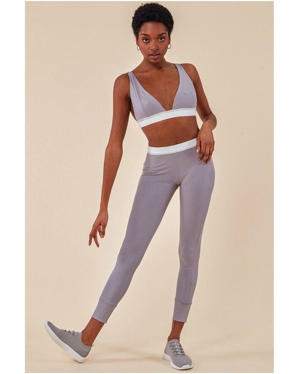 Cosmochic Natural Bralette & Legging Workout Lounge Set