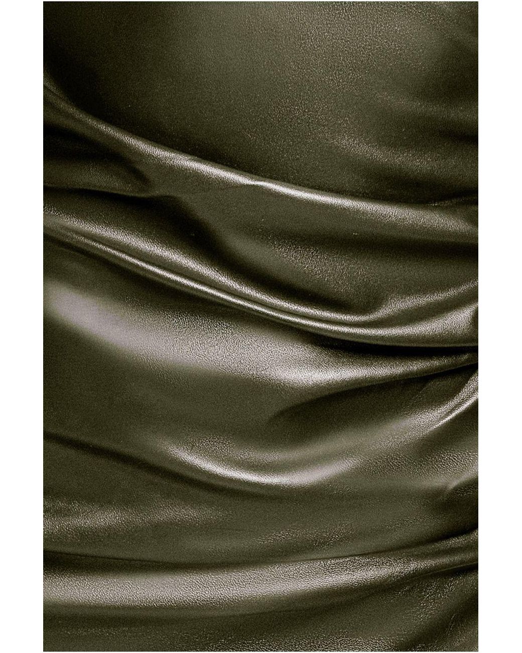 Goddiva Green Cut Out Faux Leather Mini Dress