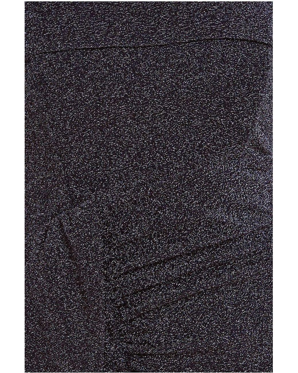 Goddiva Blue Sparkling Bardot Midi With Waterfall Ruffle