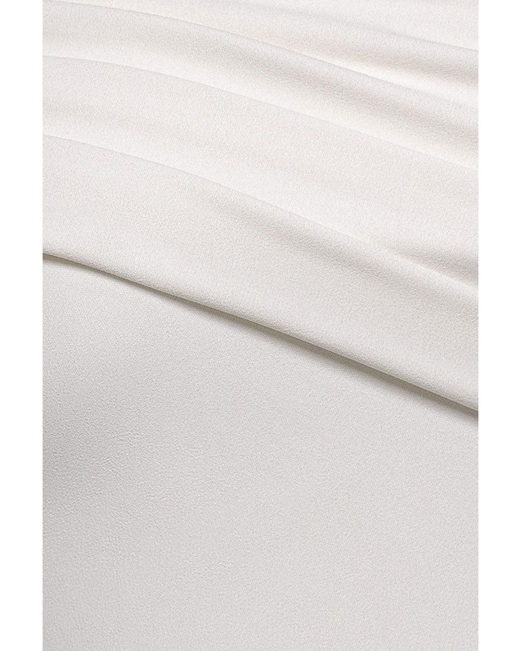 Goddiva Gray Scuba Crepe Pleated Drop Shoulder Midi Dress