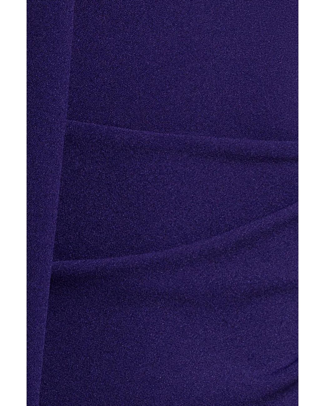 Goddiva Purple One Shoulder Twisted Bardot Asymmetric Mermaid Maxi Dress