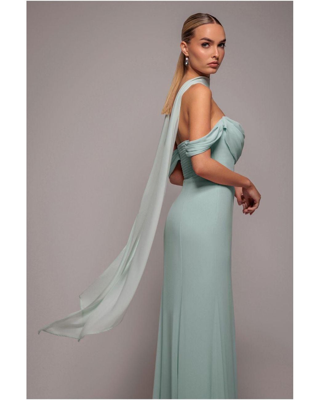Goddiva Gray Chiffon Scarf