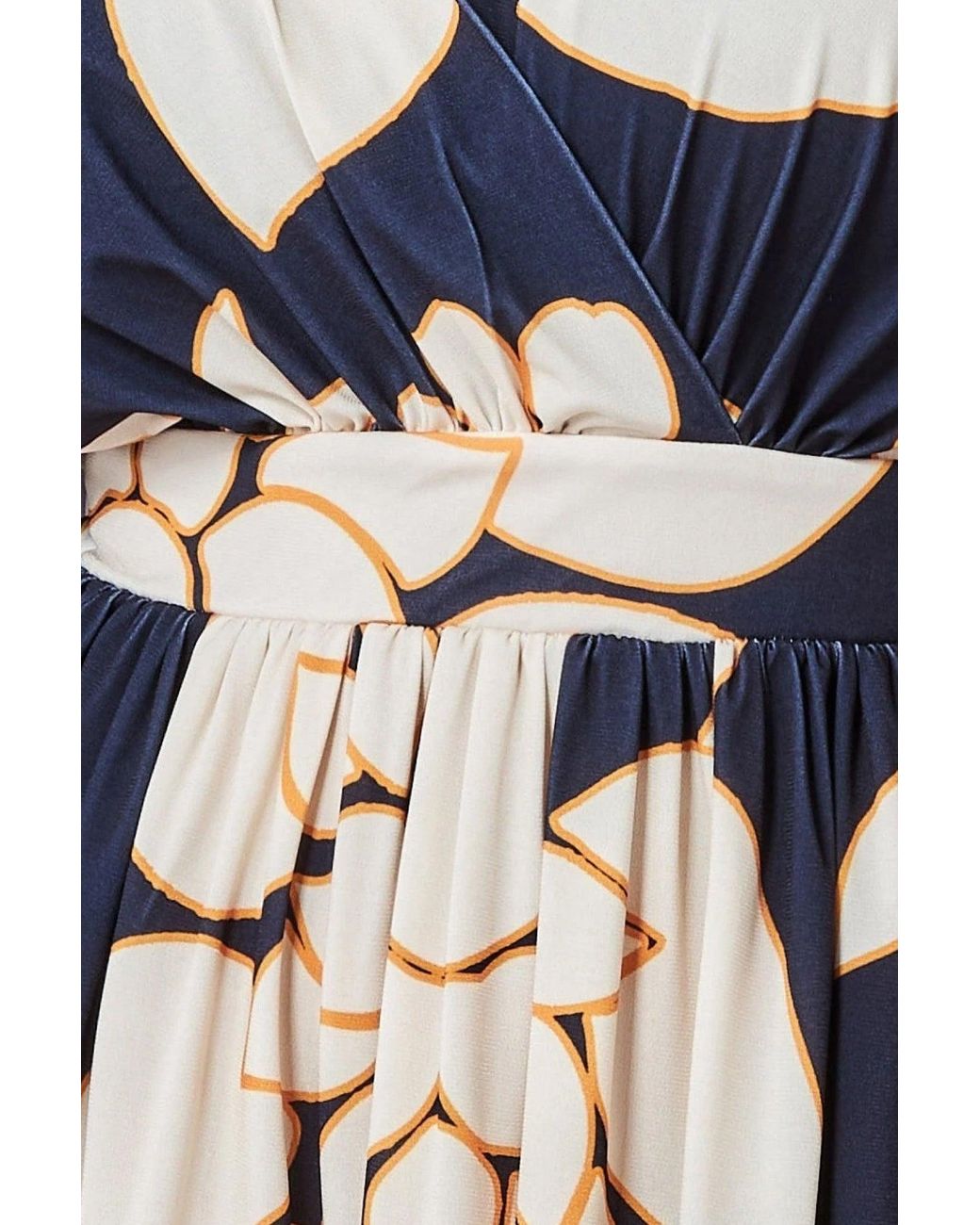 Goddiva Natural Leaf Print Flutter Sleeve Midi