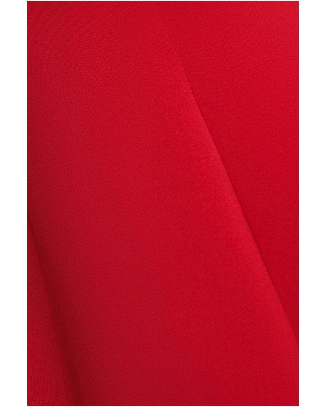 Goddiva Red Diamante Embellished Neck A-Line Midi Dress