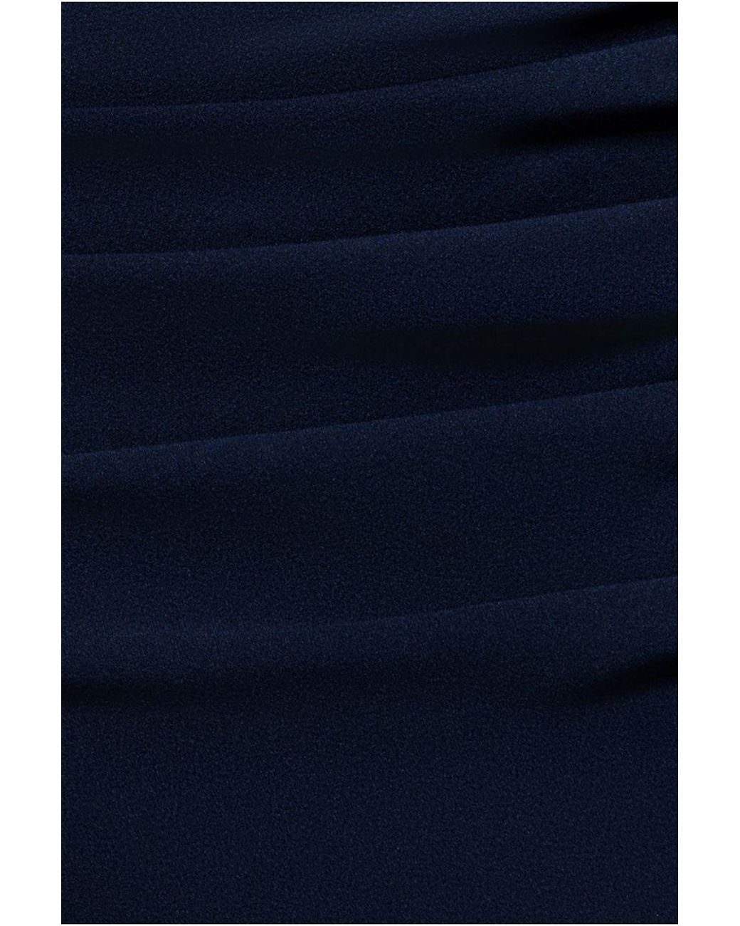 Goddiva Blue Pleated One Shoulder Bardot Fit And Flare Maxi Dress