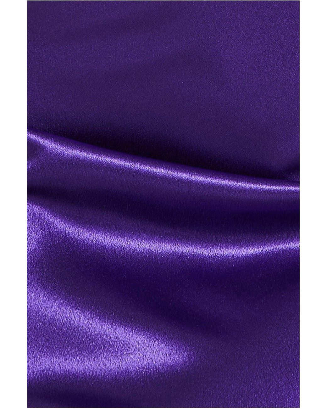 Goddiva Purple Cowl Neck With Strappy Back Satin Maxi