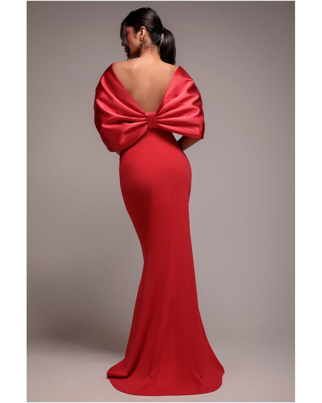 open lace back dress Tassel & Sequin Midaxi With Front Split - Red