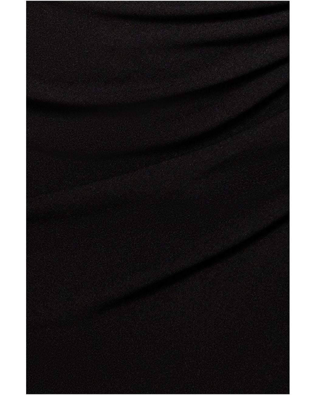 Goddiva Black One Shoulder Satin Band Maxi Dress