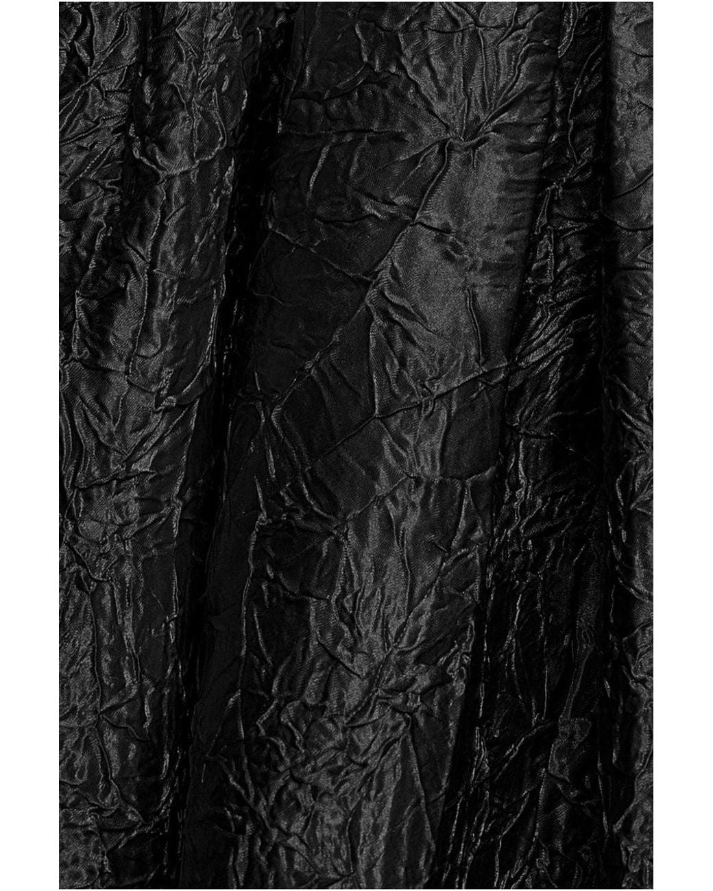 Goddiva Black Crushed Satin Sleeveless A Line Midi Dress