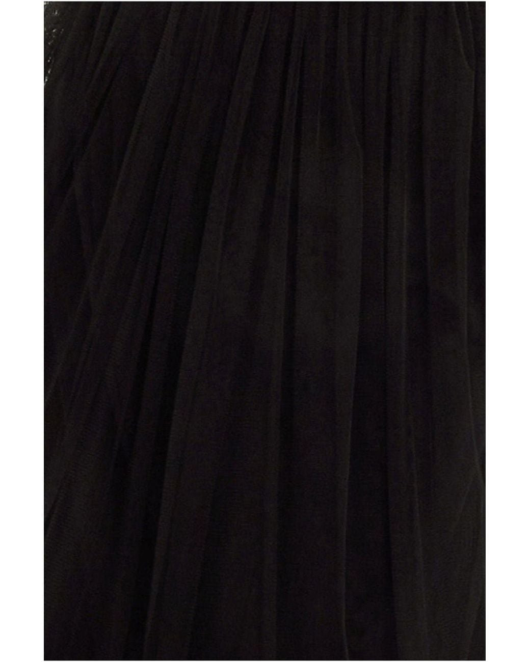 Goddiva Black Tulle Gathered Midaxi Skirt