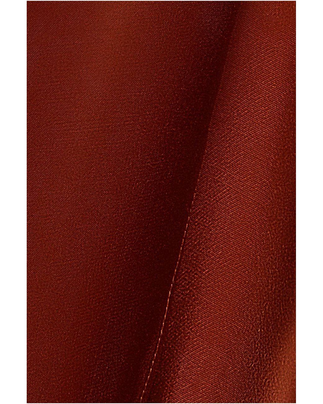 Goddiva Red Satin Viscose Front Wrap Midi