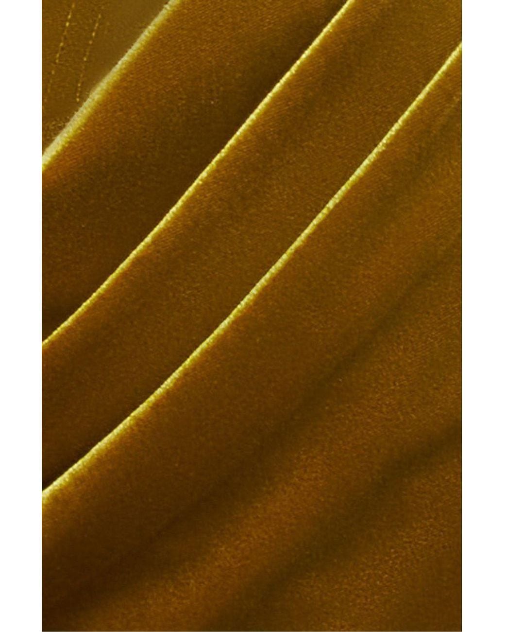 Goddiva Natural Draped Shoulder Velvet Corset Midi Dress