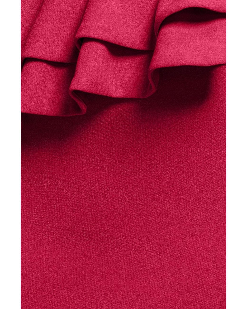 Goddiva Pink Scuba Crepe Rose Frill Maxi Dress
