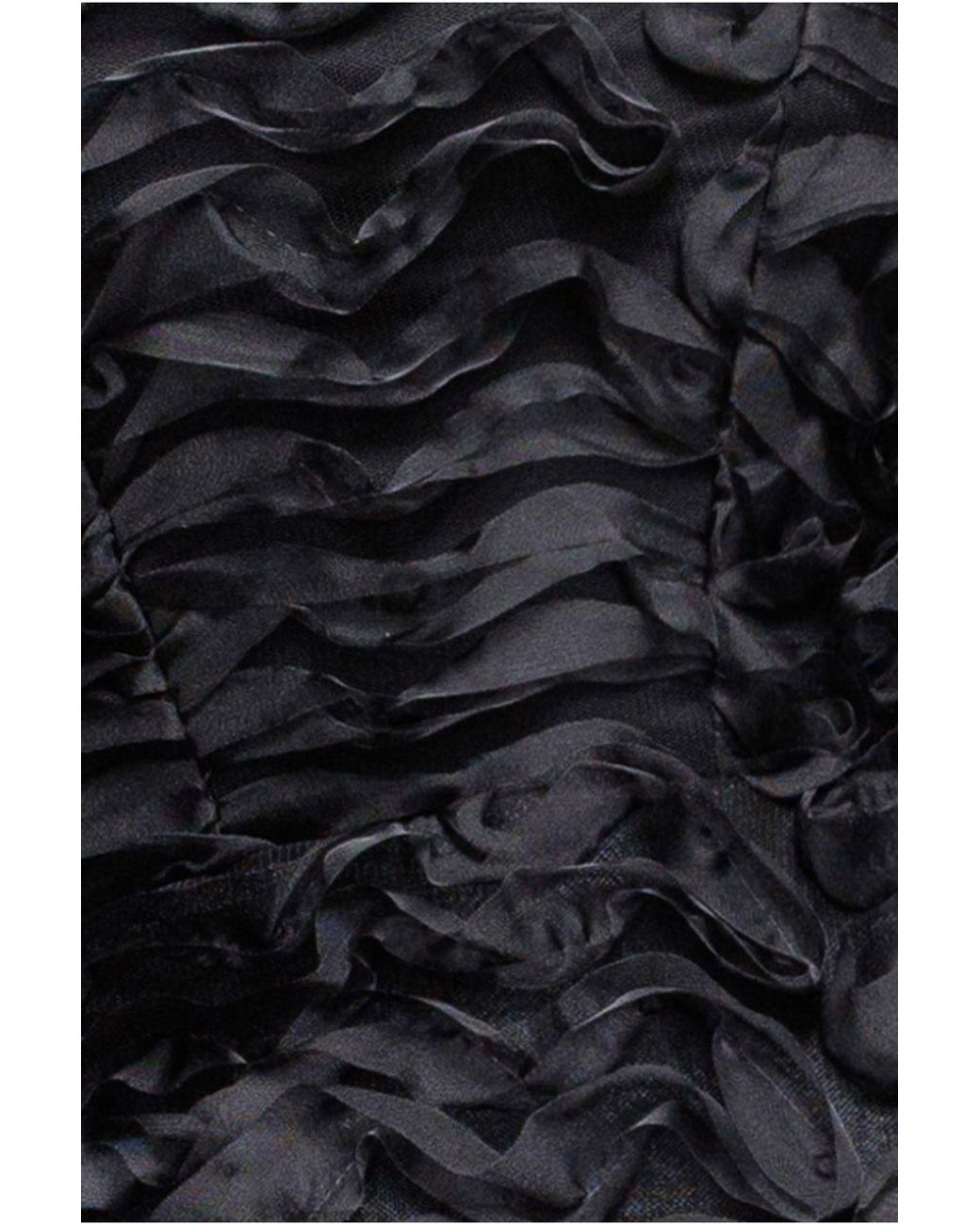 Goddiva Black Peplum 3D Textured Boob Tube Lace Up Corset