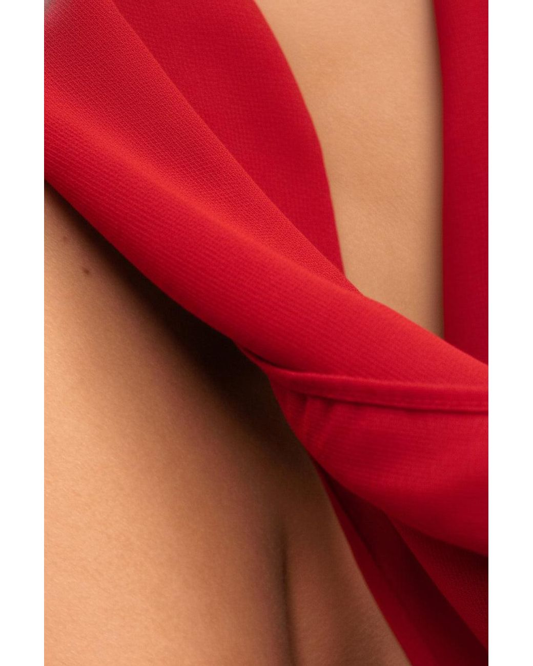 Goddiva Red Chiffon Scarf